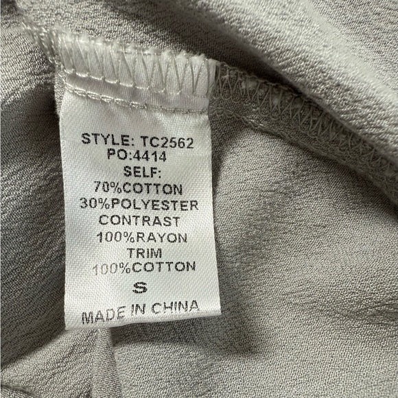 GigiO USA Women’s Boho Tiered Fringe Vest Tunic Top Gray Size Small cotton blend - Picture 8 of 9